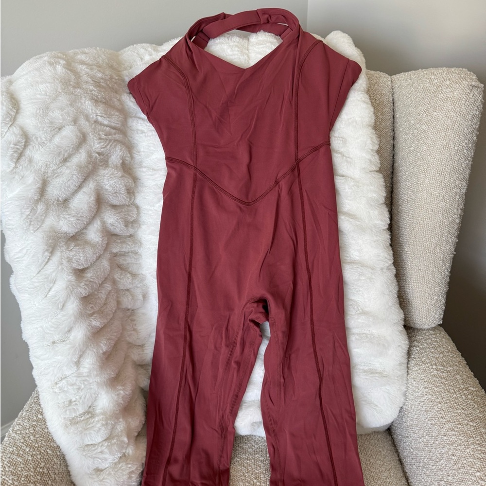 Elegant Burgundy Jumpsuit